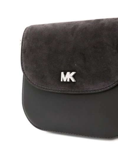 Shop Michael Michael Kors Mott Dome Crossbody Bag In Grey