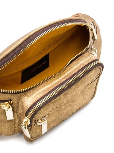 Shop Manokhi Metallic Belt Bag In Gold