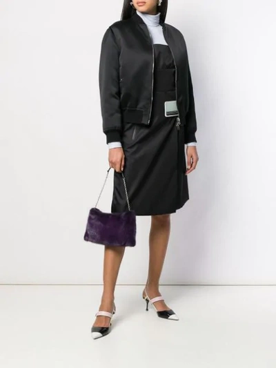 Shop Prada Chain Strap Shoulder Bag In Purple