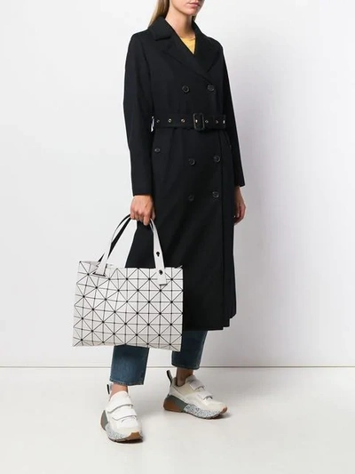 Shop Bao Bao Issey Miyake Carton Twill Shoulder Bag - Grey