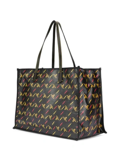 Shop Vivienne Westwood Lightning Bolt Tote Bag In Black