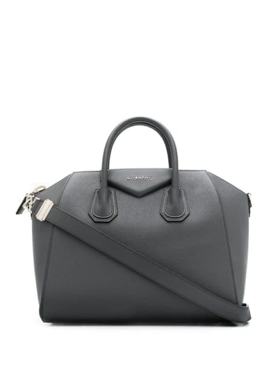 Shop Givenchy Medium Antigona Tote In Grey