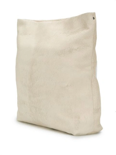 Shop Rick Owens Shoulder Bag - White
