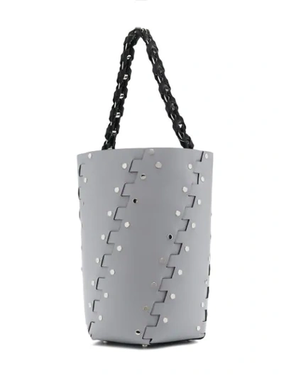 Shop Proenza Schouler Medium Studded Hex Bucket Bag In Grey