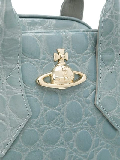 Shop Vivienne Westwood Embossed Shoulder Bag - Blue