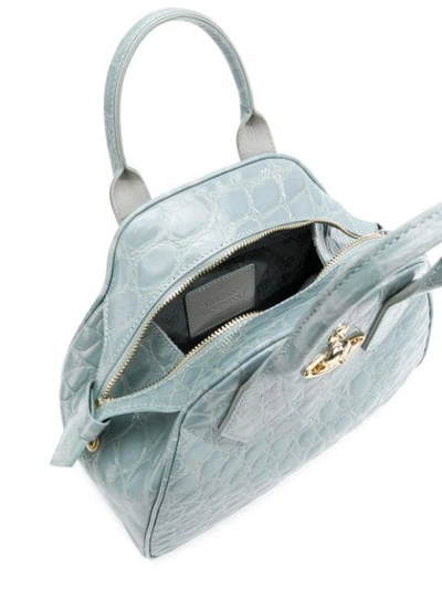 Shop Vivienne Westwood Embossed Shoulder Bag - Blue