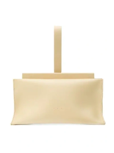 Shop Aesther Ekme Slope Clutch In Yellow