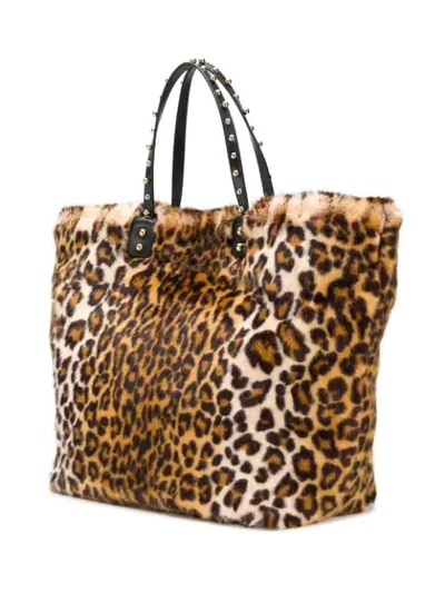 Shop Dolce & Gabbana Leopard Print Tote Bag In Neutrals