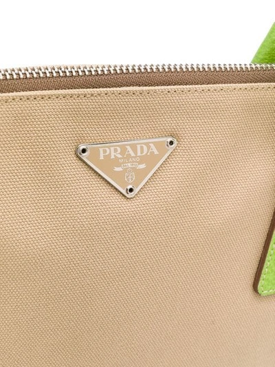 Pre-owned Prada 1990's Two-tone Shoulder Bag In Neutrals