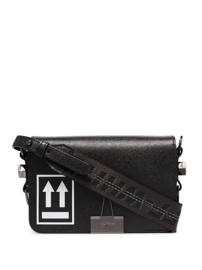 Shop Off-white Mini Arrow-logo Shoulder Bag In Black