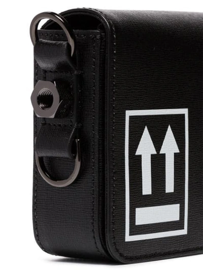 Shop Off-white Mini Arrow-logo Shoulder Bag In Black