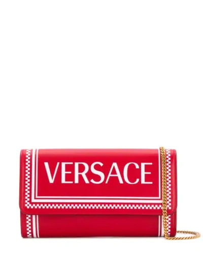 Shop Versace 90's Vintage Logo Wallet In D6tot Red