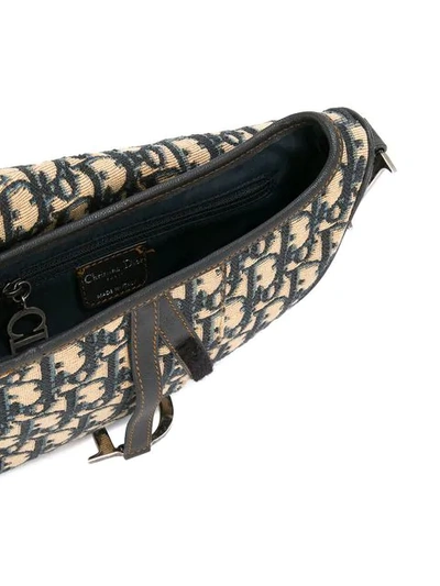 Pre-owned Dior  Trotter Saddle Handbag In Neutrals