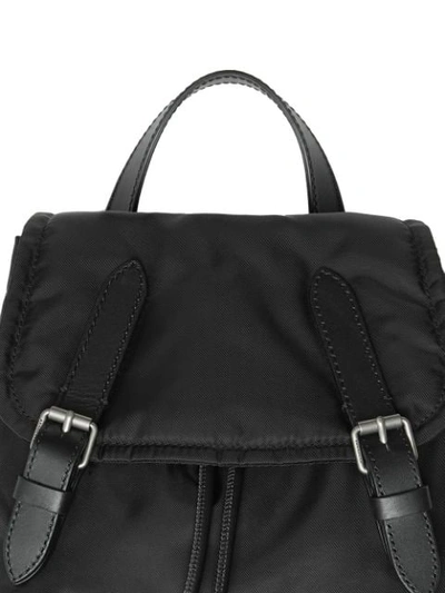 Shop Burberry The Medium Rucksack In Nylon And Leather In Black