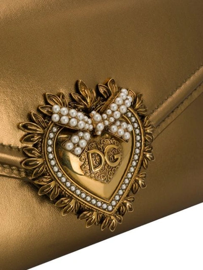 Shop Dolce & Gabbana Sacred Heart Belt Bag In Gold