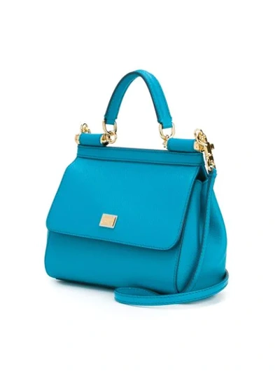 Shop Dolce & Gabbana Small Sicily Shoulder Bag - Blue