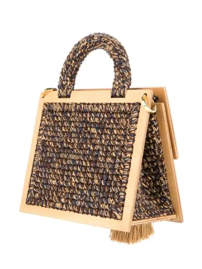 Shop 0711 Copa Medium Woven Handbag In Multicolour