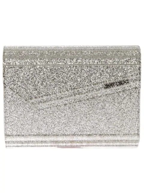 sparkly silver clutch