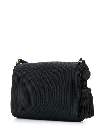 Shop Saint Laurent Monogram Tassel Bag In Black