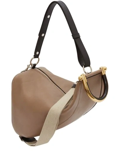 Shop Jw Anderson Wedge Shoulder Bag In Brown