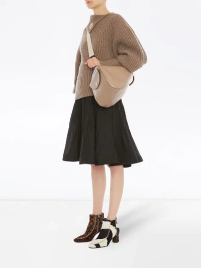 Shop Jw Anderson Wedge Shoulder Bag In Brown