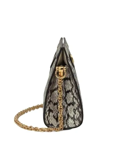 Shop Gucci Ophidia Small Snakeskin Shoulder Bag In White