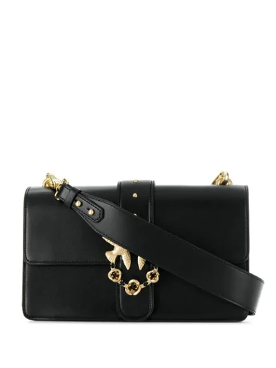 Shop Pinko Love Simply Jewelled Buckle Bag - Black