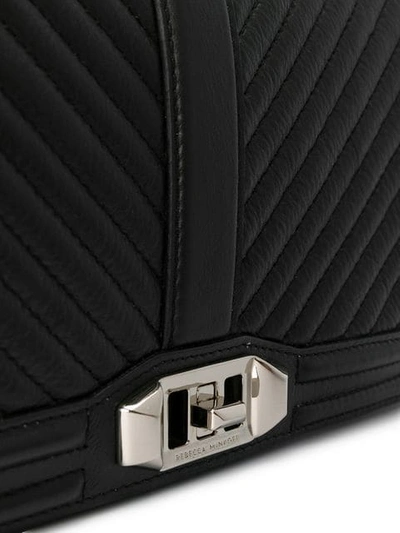 REBECCA MINKOFF LOVE QUILTED CROSSBODY BAG - 黑色