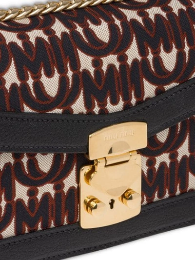 Shop Miu Miu 'miu Confidential' Schultertasche In Black