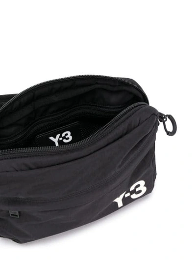 Shop Y-3 Logo Crossbody Bag In Black