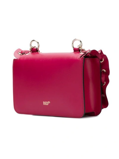 Shop Red Valentino Red(v) Ruffle-trimmed Shoulder Bag