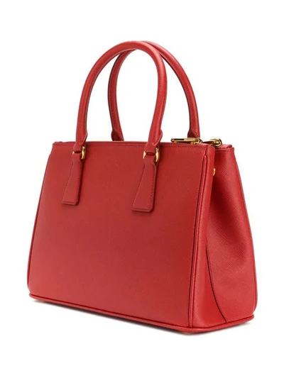 Prada Saffiano Lux Galleria Bag In Red