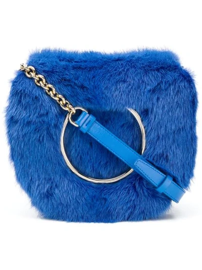 Shop Ferragamo Vela Shoulder Bag In Blue