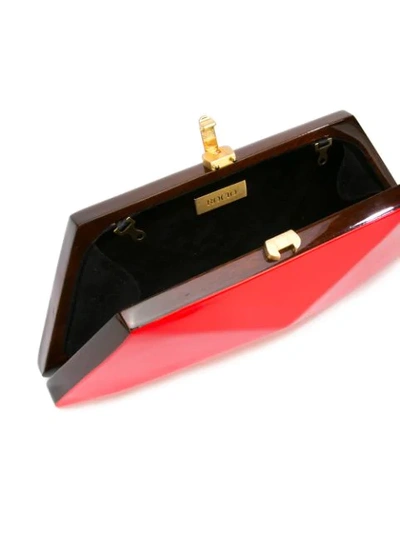 Shop Rocio Square Shaped Clutch Bag In Red