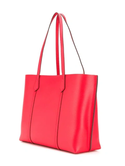 Shop Tory Burch Perry Triple-compartment Tote In Red