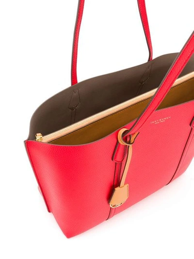 Shop Tory Burch Perry Triple-compartment Tote In Red