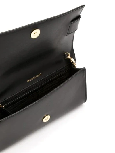 Shop Michael Michael Kors Cool Appliqué Clutch Bag In Black