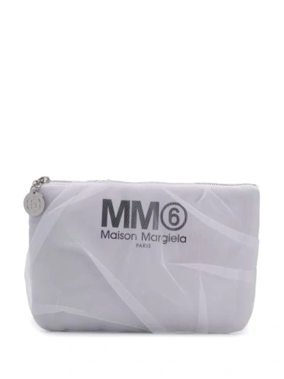 MM6 MAISON MARGIELA TULLE CLUTCH BAG - 白色