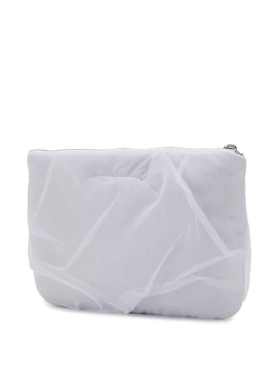 Shop Mm6 Maison Margiela Tulle Clutch Bag In White