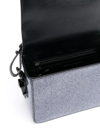 Shop Off-white Binder Clip Shoulder Bag In Grey