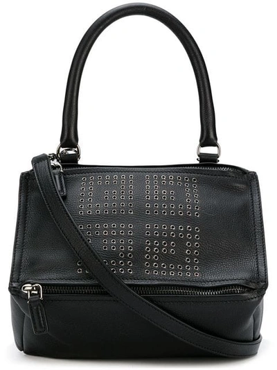 Shop Givenchy Embellished Pandora Bag In Black
