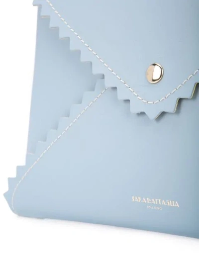 Shop Sara Battaglia Envelope Clutch Bag In Blue