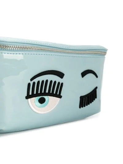 Shop Chiara Ferragni Flirting Belt Bag In Blue