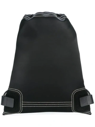 Shop Rabanne Drawstring Backpack In Black