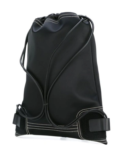 Shop Rabanne Drawstring Backpack In Black