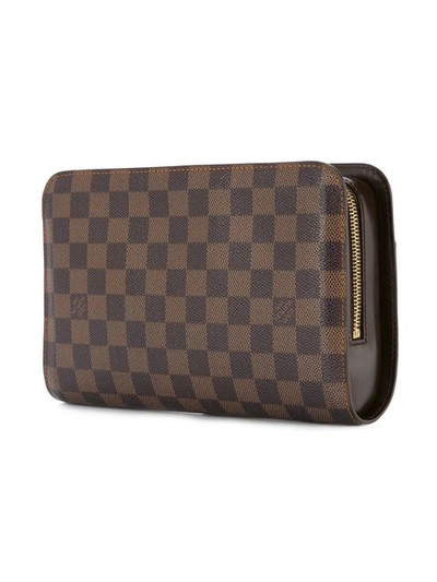 Shop Pre-owned Louis Vuitton Saint Louis Zipped Clutch - Brown