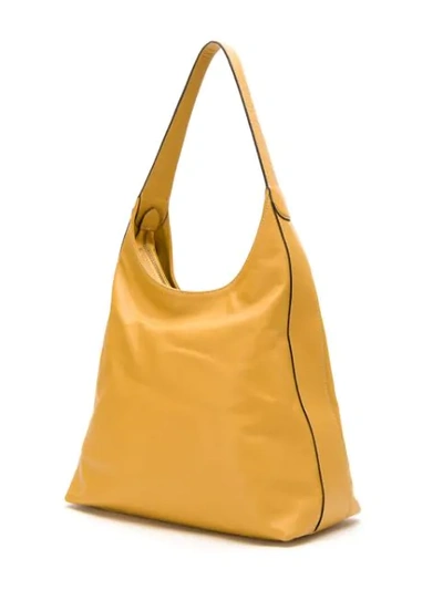Shop Sarah Chofakian Panelled Leather Bag In Yellow