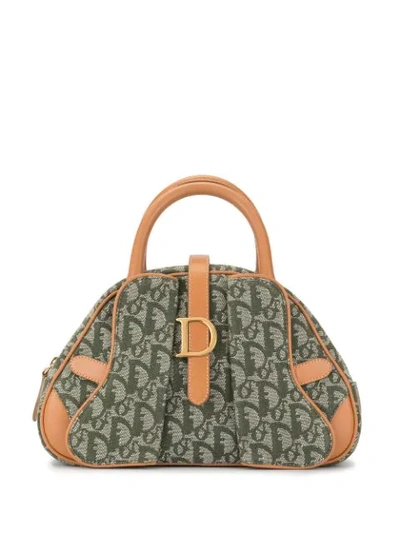 Pre-owned Dior  Trotter Pattern Tote In Brown
