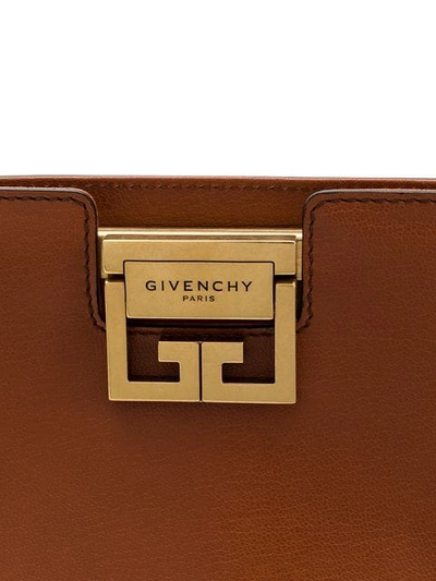 Shop Givenchy Gv3 Frame Clutch In 204 Chestnut