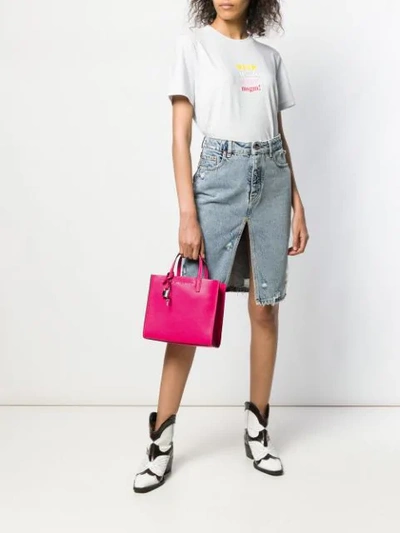 Shop Marc Jacobs The Grind Mini Tote In Pink